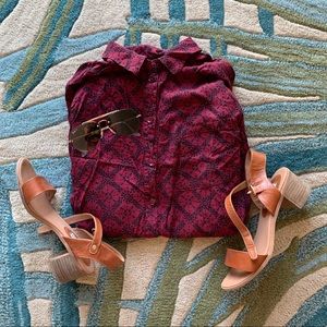 Urban Outfitters Long Sleeve Print Shirt